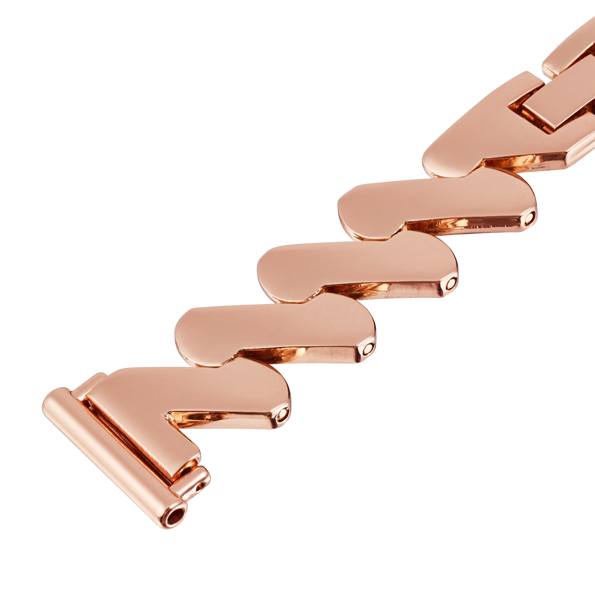 Bracelet en métal Ondulé Samsung Galaxy Watch 4 44mm, or rose