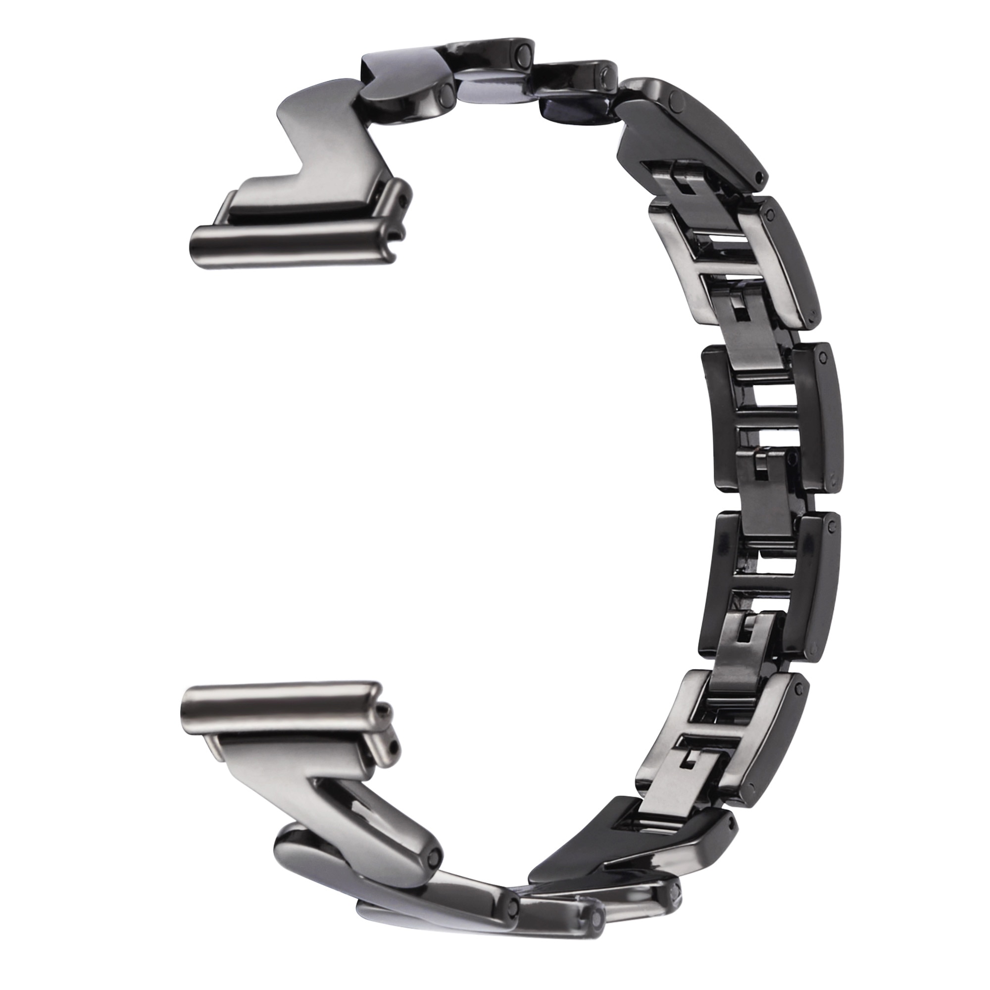 Bracelet en métal Ondulé Garmin Vivomove 3s, noir