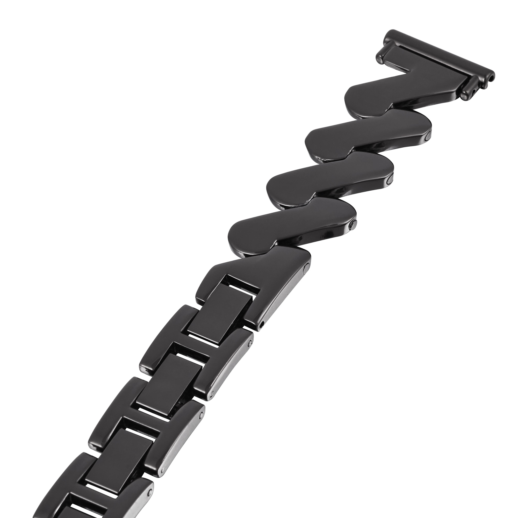 Bracelet en métal Ondulé Samsung Galaxy Watch 4 44mm, noir