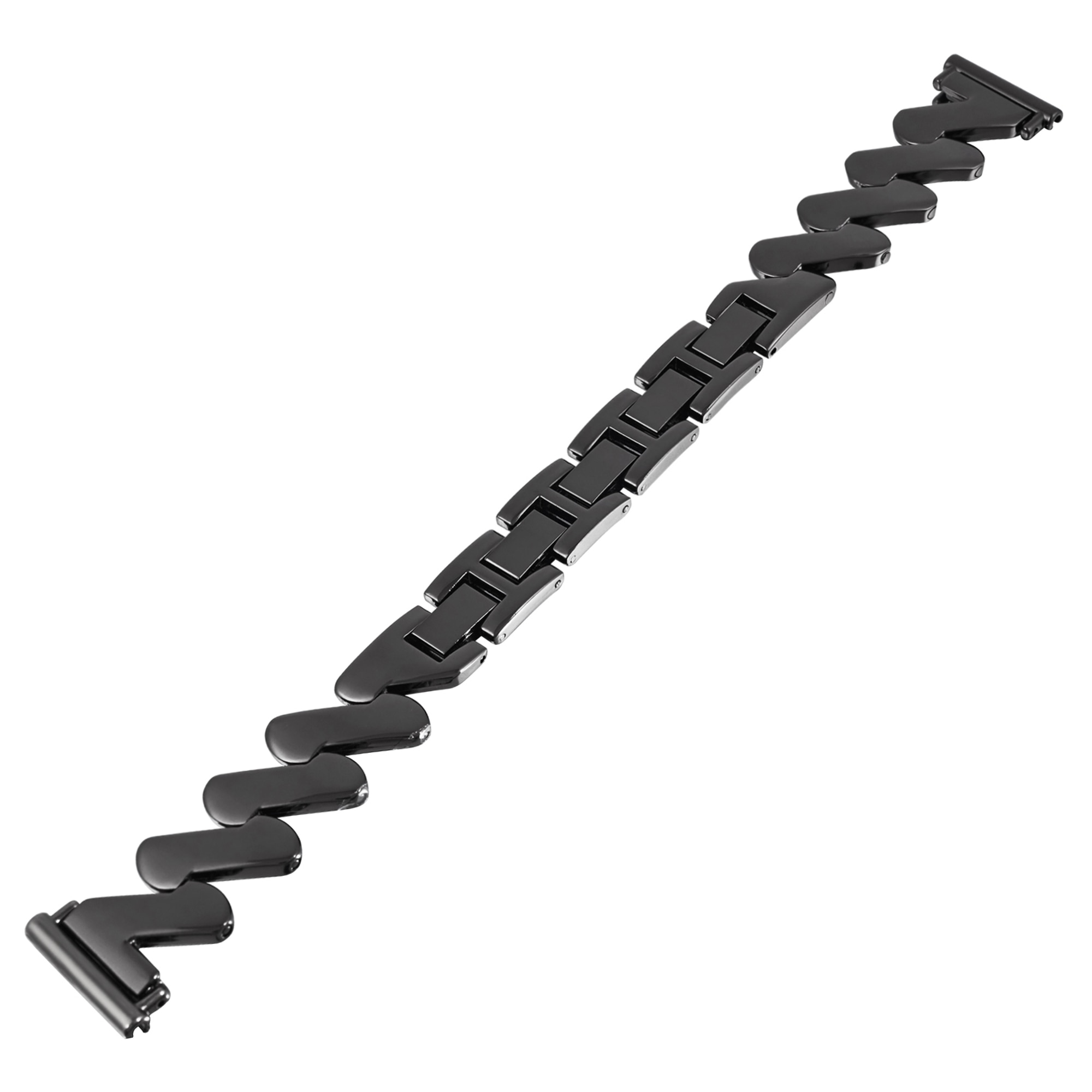 Bracelet en métal Ondulé Withings Steel HR 36mm, noir