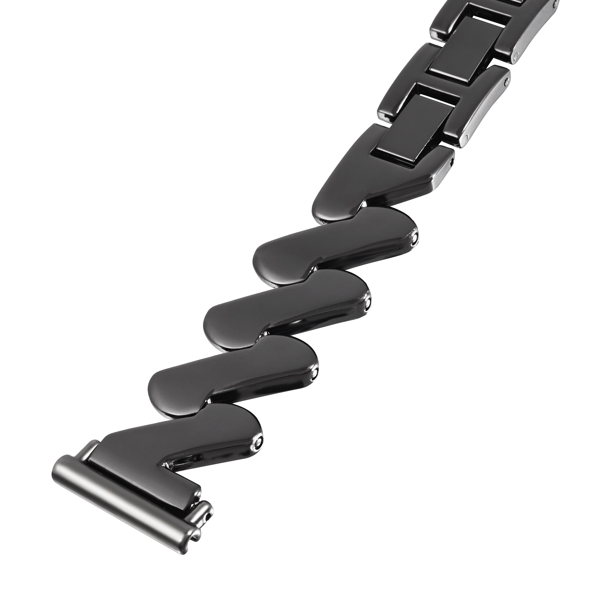 Bracelet en métal Ondulé Garmin Vivoactive 4s, noir