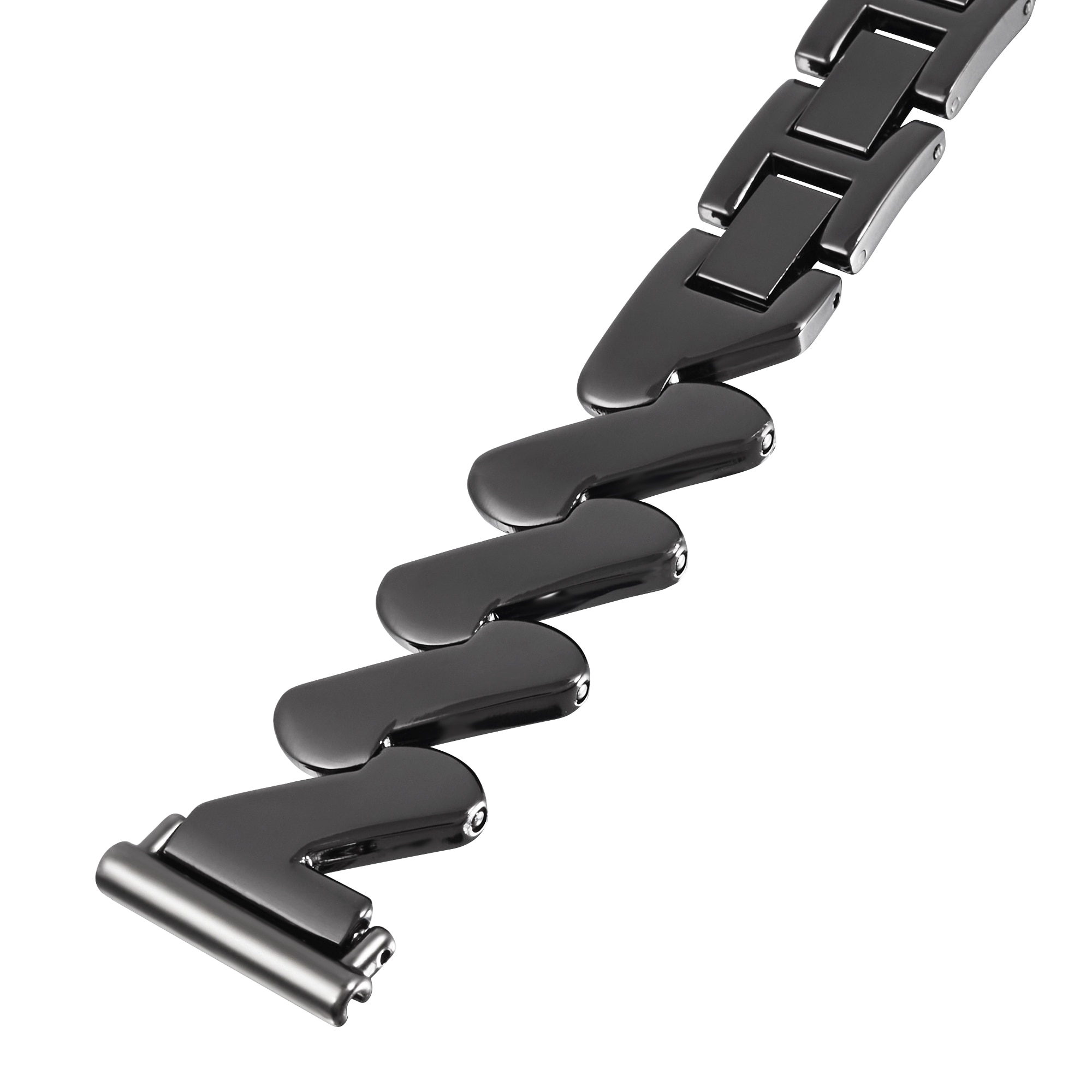 Bracelet en métal Ondulé Withings Steel HR 36mm, noir