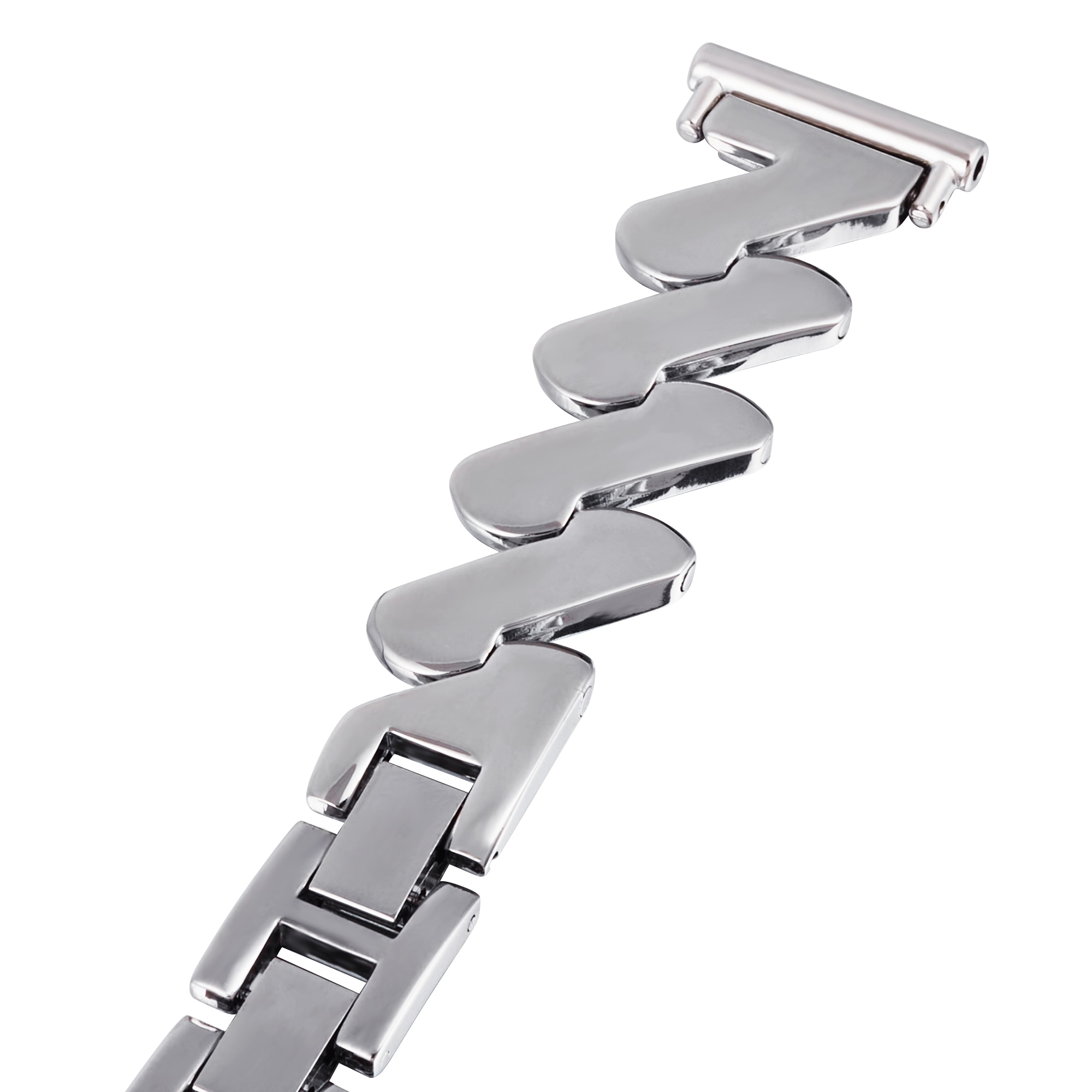 Bracelet en métal Ondulé Universal 18mm, argent
