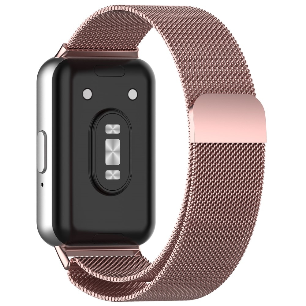 Bracelet milanais pour Samsung Galaxy Fit 3, rose doré