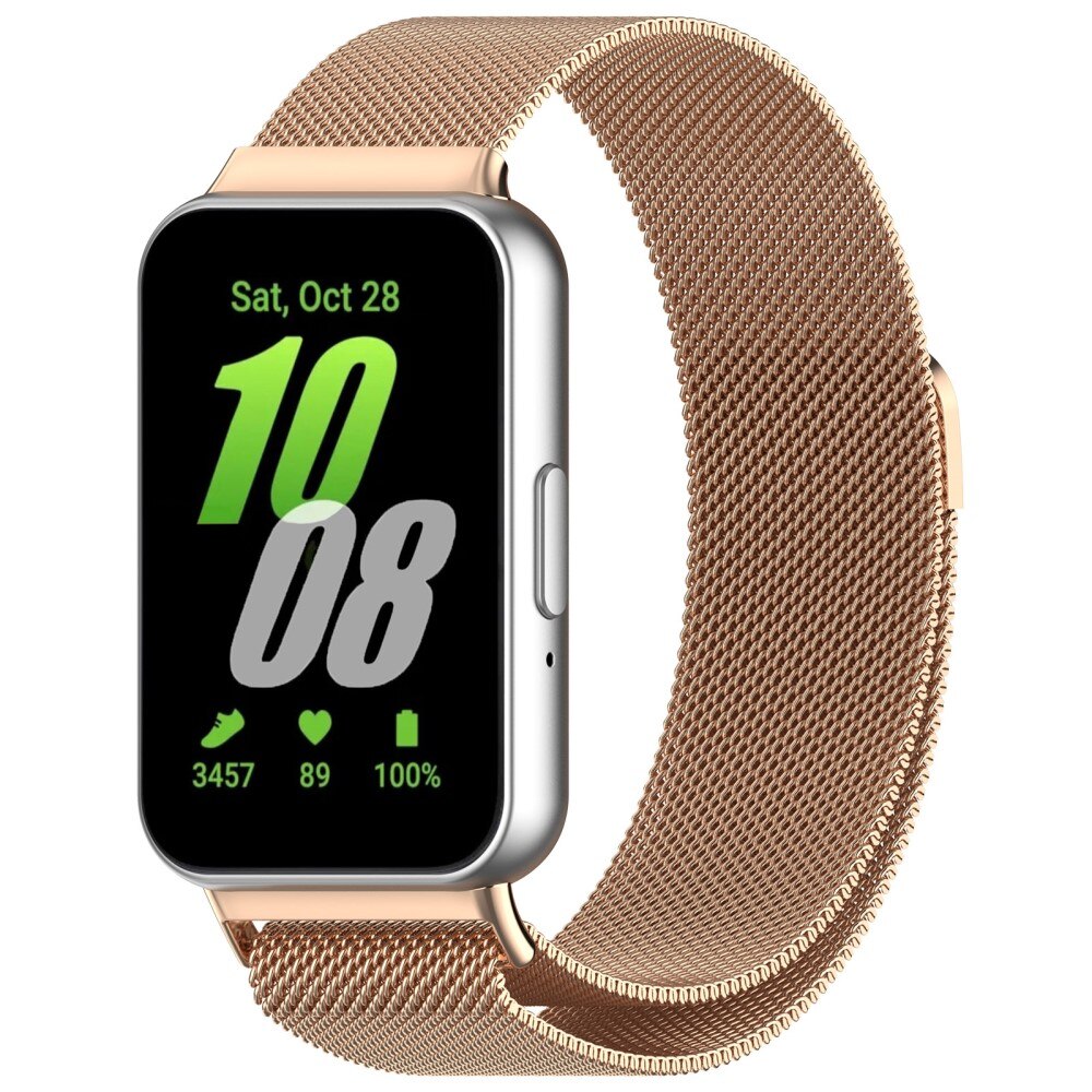 Bracelet milanais pour Samsung Galaxy Fit 3, Or rose