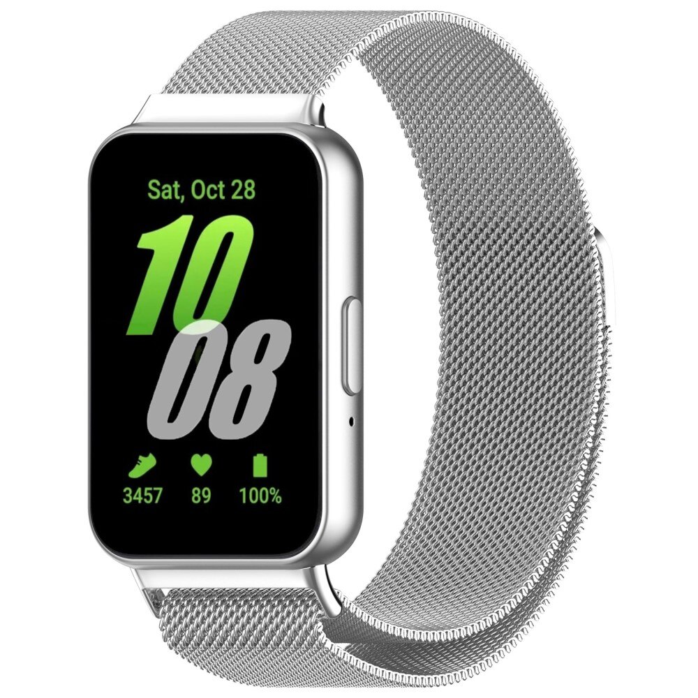Bracelet milanais pour Samsung Galaxy Fit 3, Argent