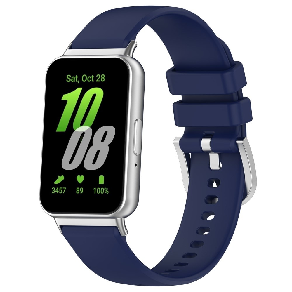 Bracelet en silicone pour Samsung Galaxy Fit 3, bleu foncé