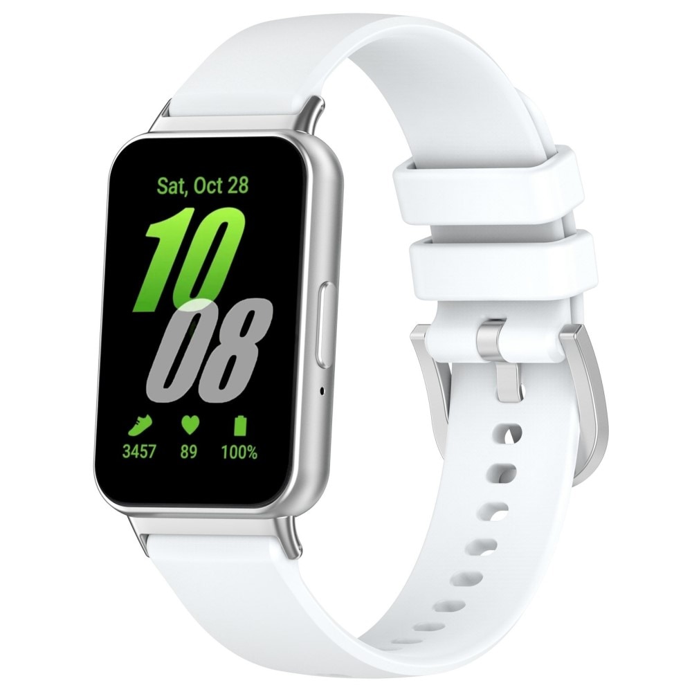 Bracelet en silicone pour Samsung Galaxy Fit 3, Blanc