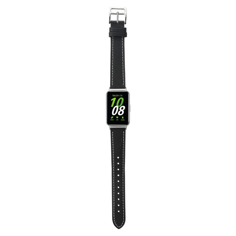 Bracelet en cuir Samsung Galaxy Fit 3, Noir