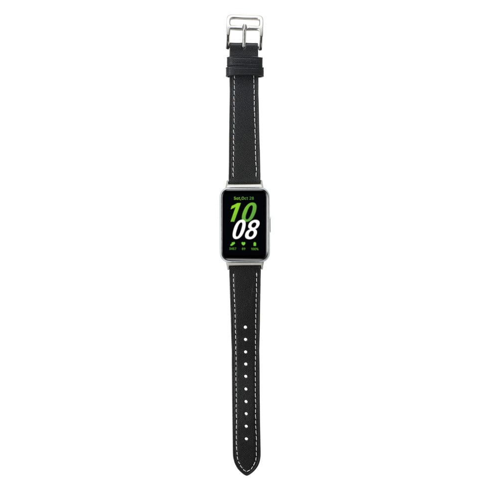 Bracelet en cuir Samsung Galaxy Fit 3, noir