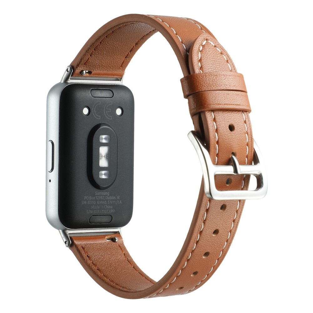 Bracelet en cuir Samsung Galaxy Fit 3, marron