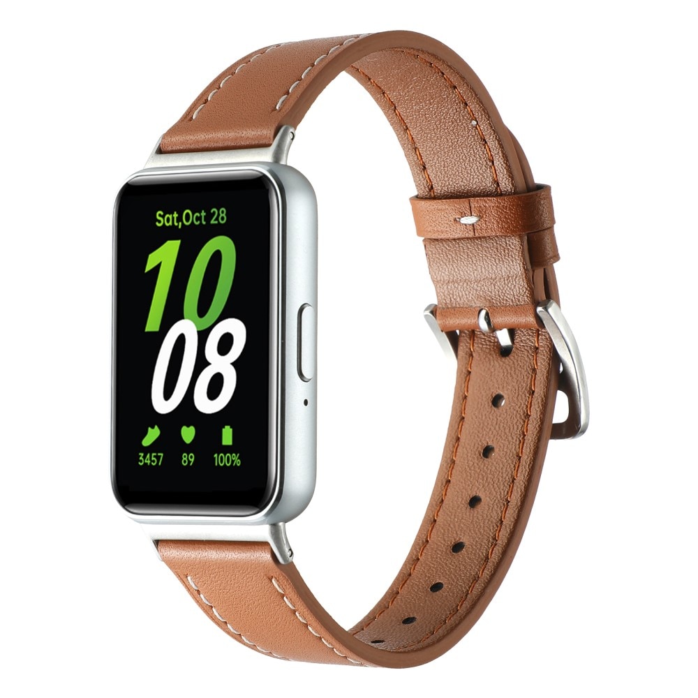 Bracelet en cuir Samsung Galaxy Fit 3, marron