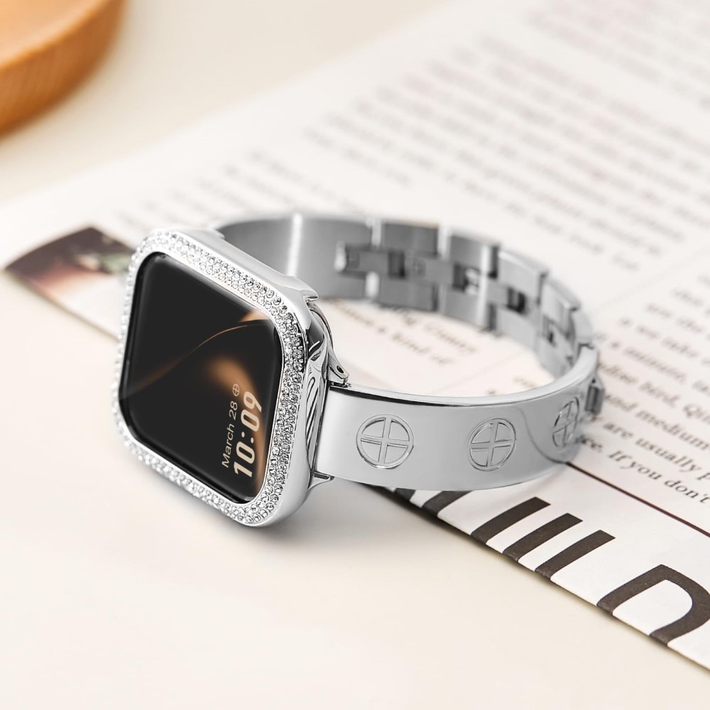 Bracelet Bangle Cross Apple Watch Series 10 42mm, noir