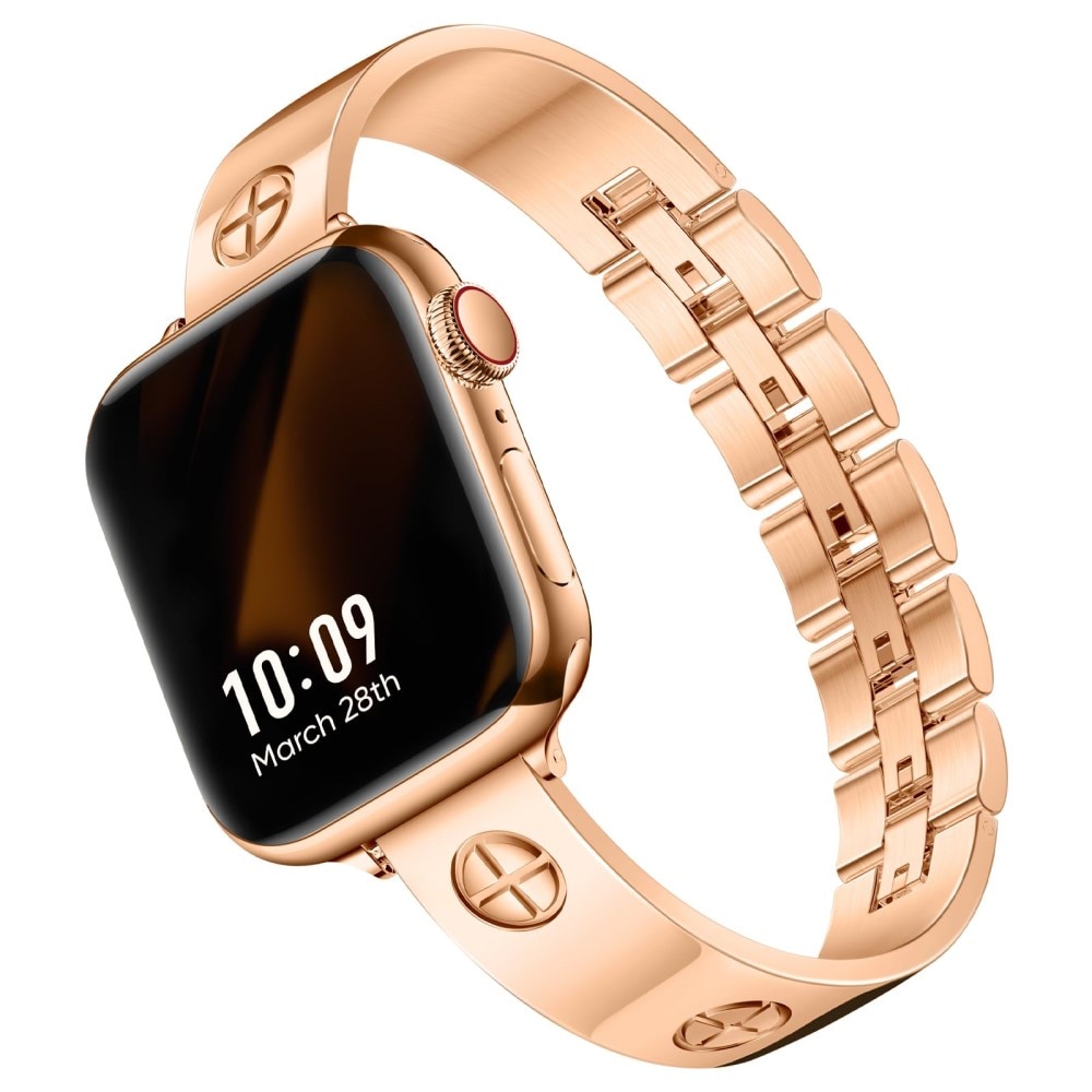 Bracelet Bangle Cross Apple Watch 41mm Series 7, or rose