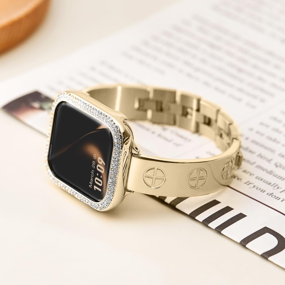 Bracelet Bangle Cross Apple Watch 38mm, or rose