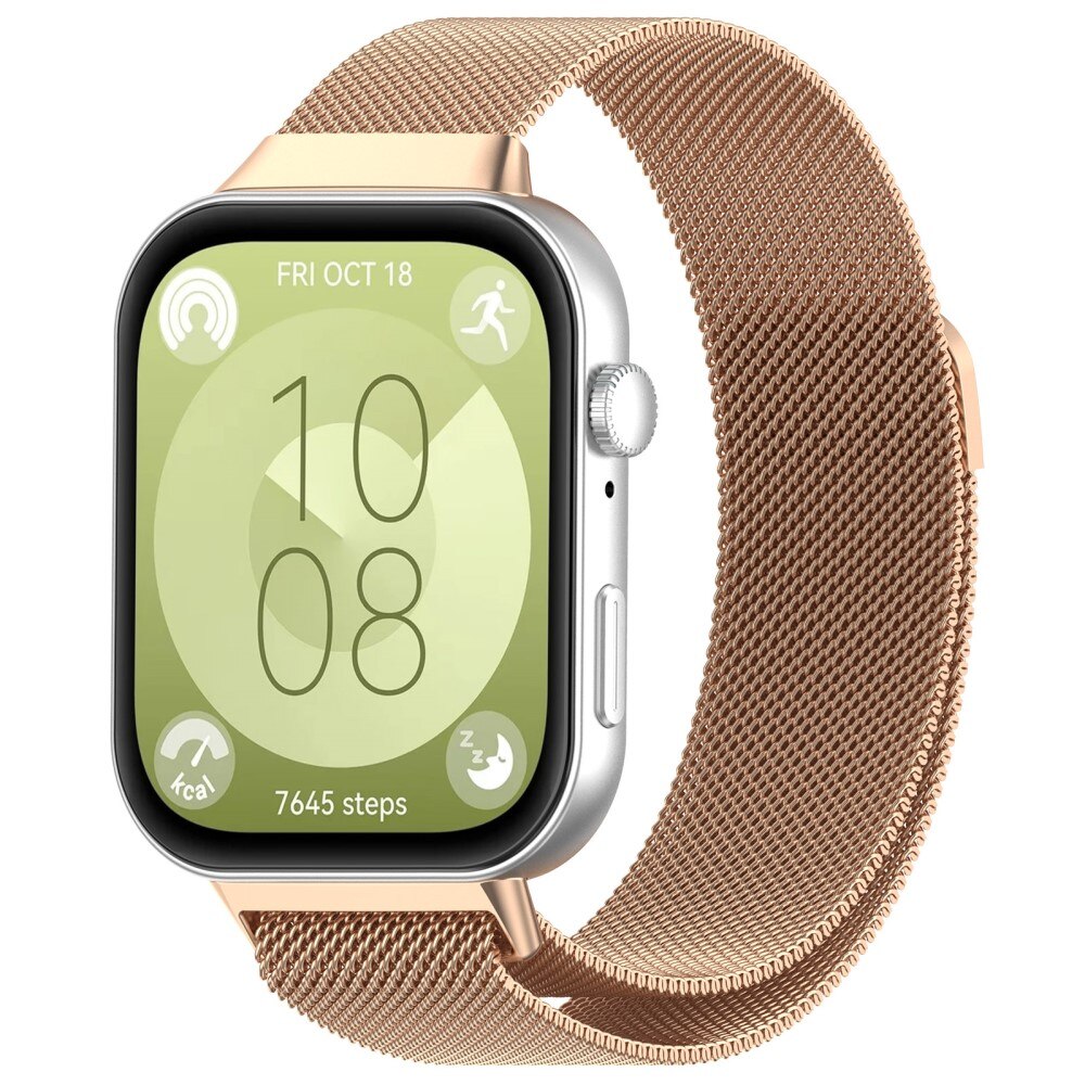 Bracelet milanais pour Huawei Watch Fit 4, Or rose