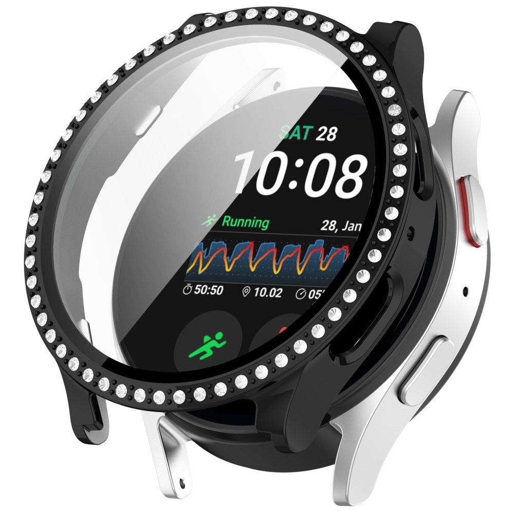 Full Cover Case Rhinestone Samsung Galaxy Watch 7 44mm,  noir