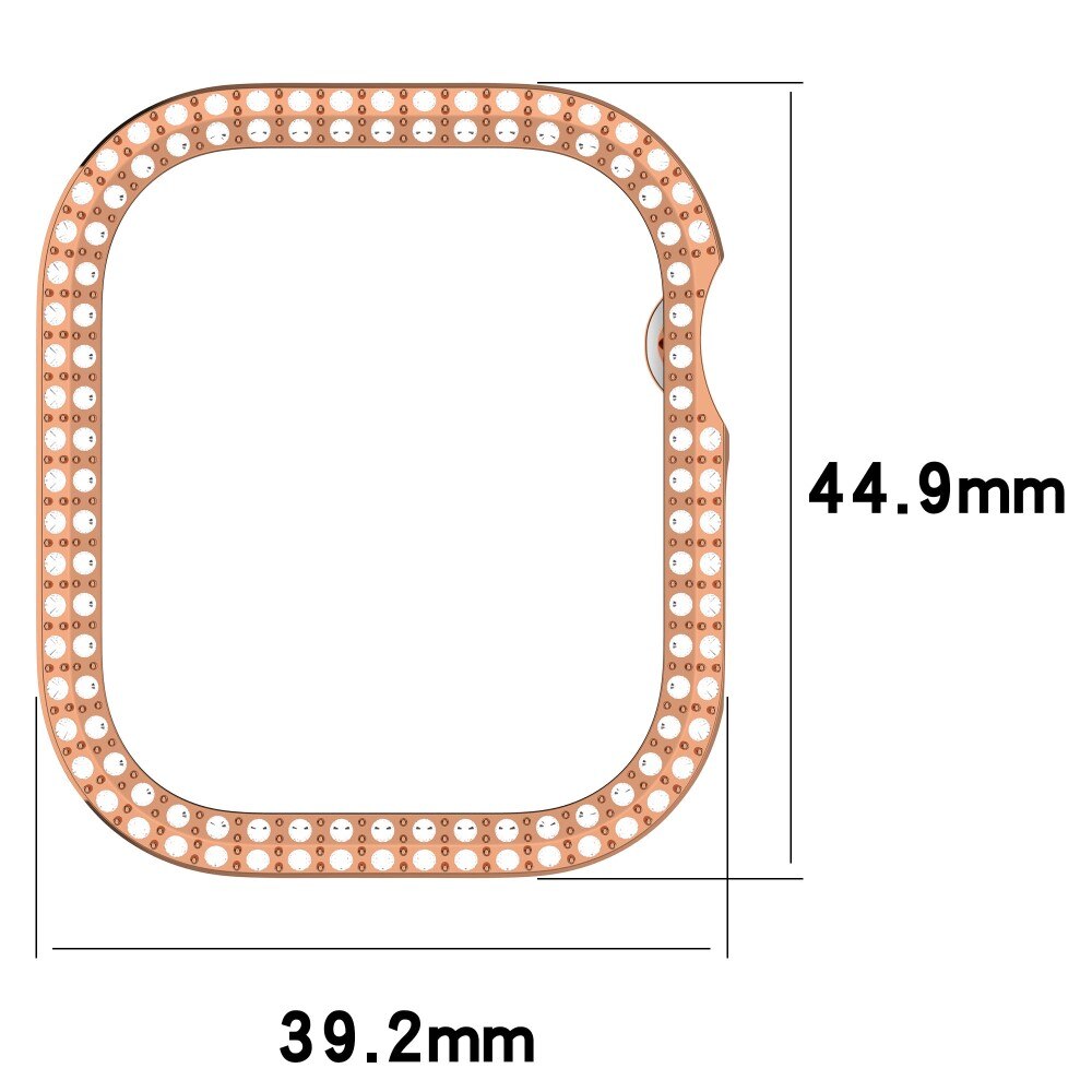 Coque Rhinestone Apple Watch Series 10 42mm, rose
