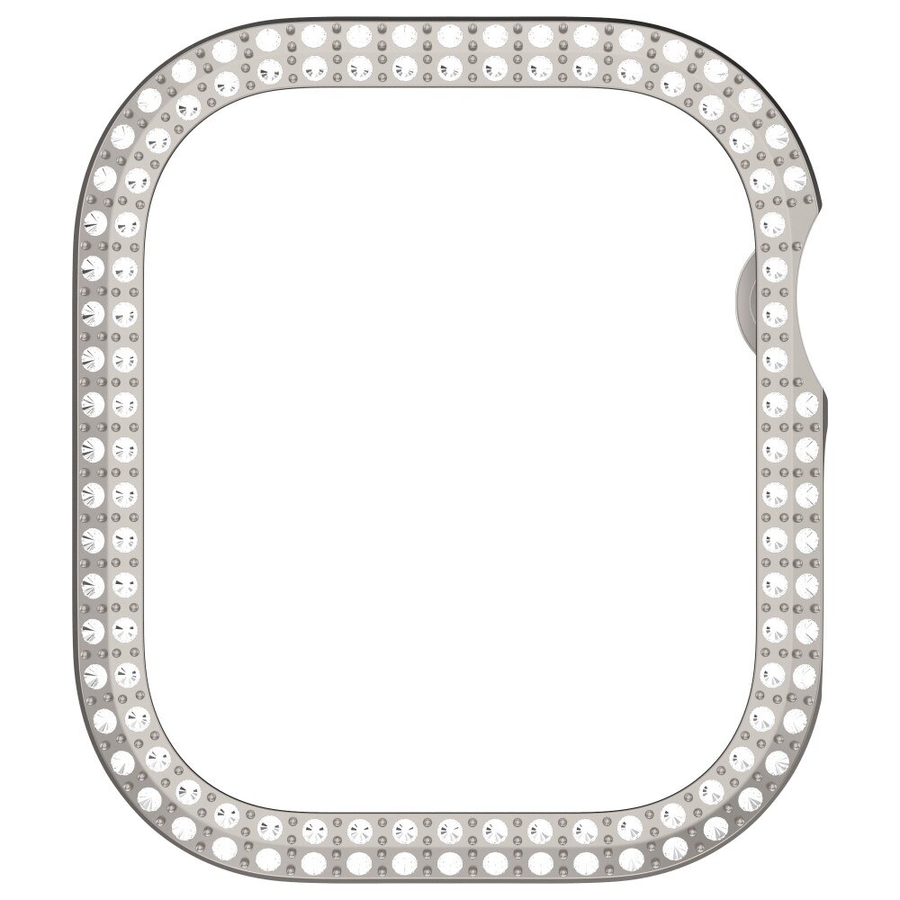 Coque Rhinestone Apple Watch Series 10 42mm, champagne d'or