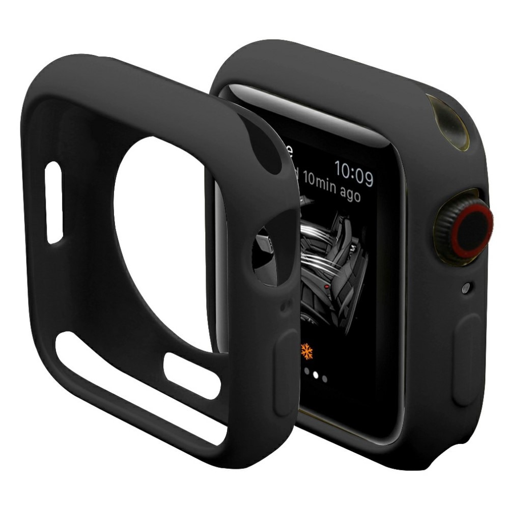 Coque en silicone Apple Watch 41mm Series 9, noir