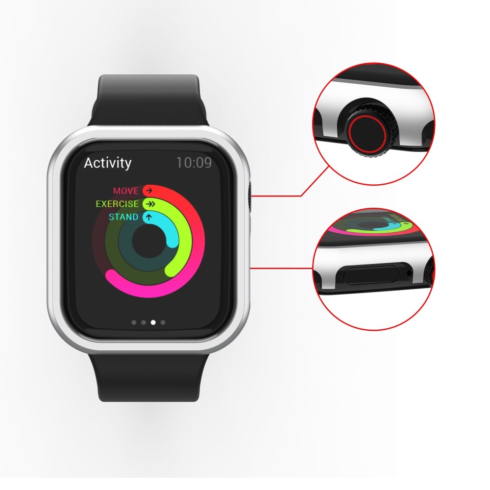 Coque en aluminium Apple Watch 45mm Series 8 Argent