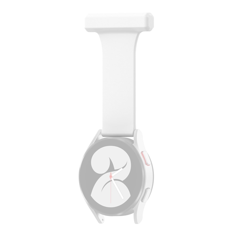 Bracelet infimier en silicone Samsung Galaxy Watch 7 44mm, blanc