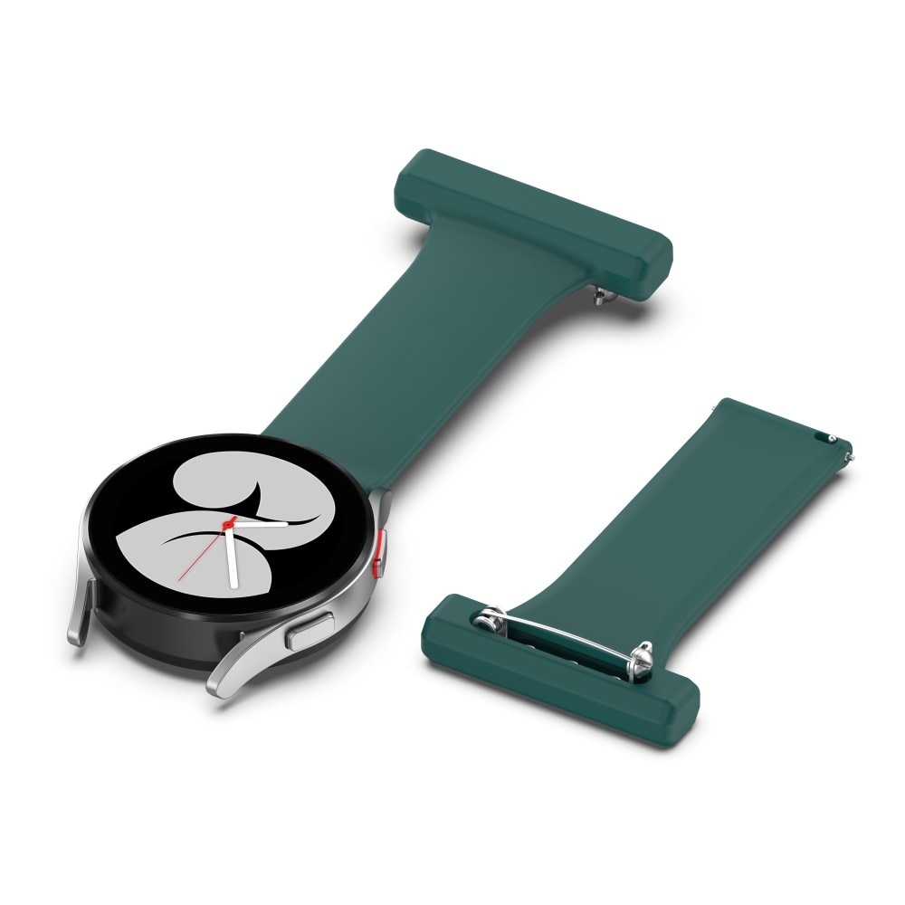 Bracelet infimier en silicone Samsung Galaxy Watch 4 44mm, vert foncé