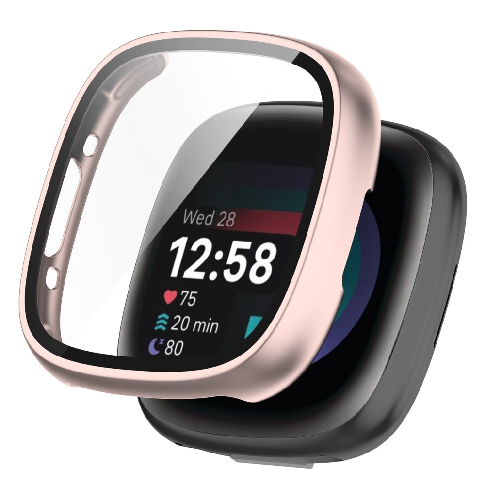 Full Cover Case Fitbit Versa 4 Or rose