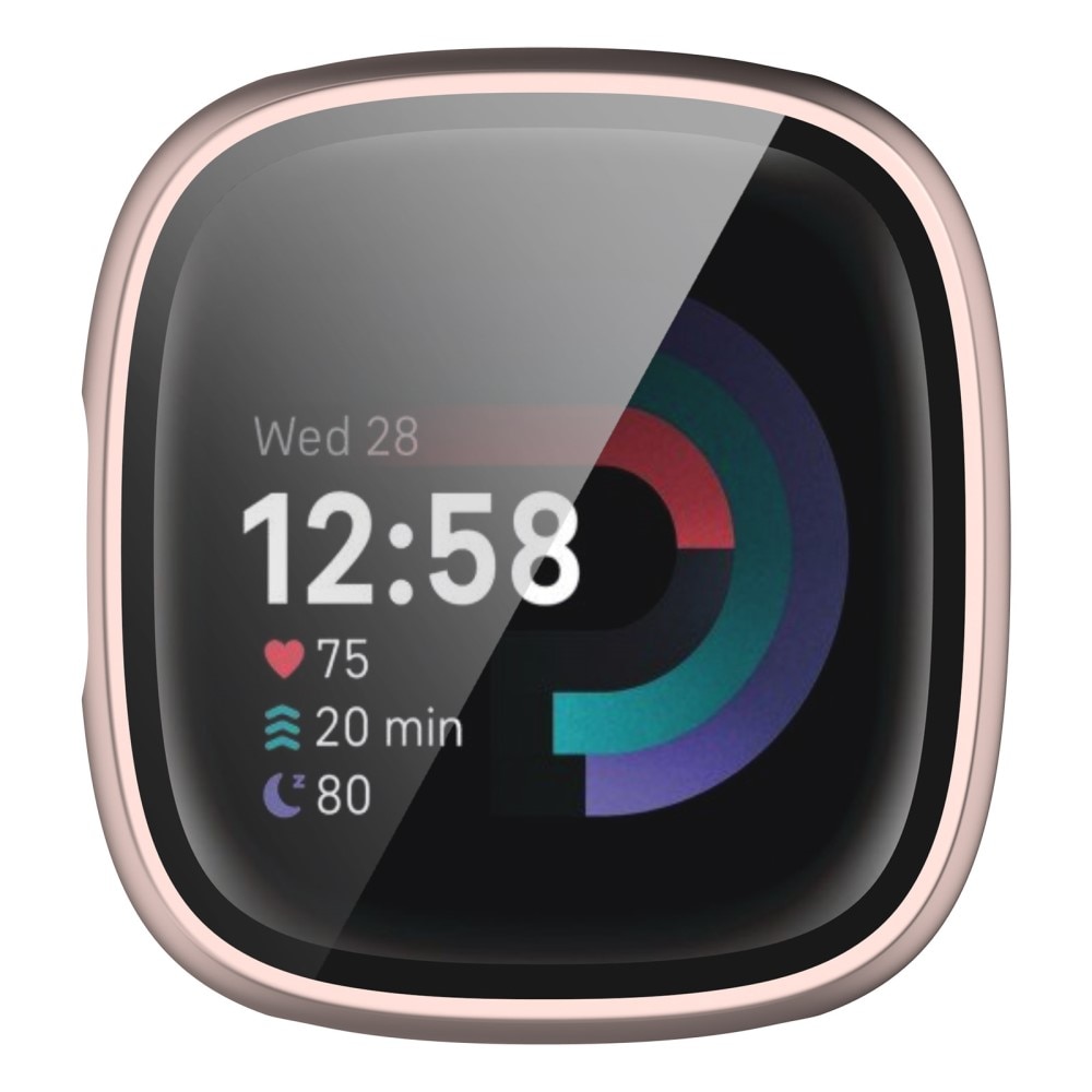 Full Cover Case Fitbit Versa 4 Or rose