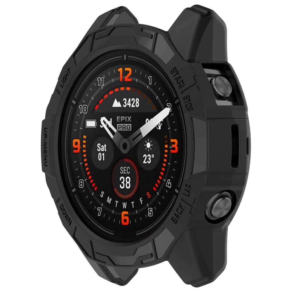 Coque TPU Garmin Epix Pro 42mm Gen 2, noir