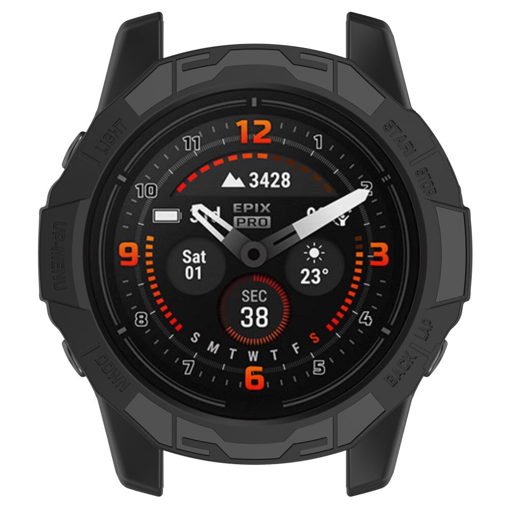 Coque TPU Garmin Epix Pro 42mm Gen 2, noir