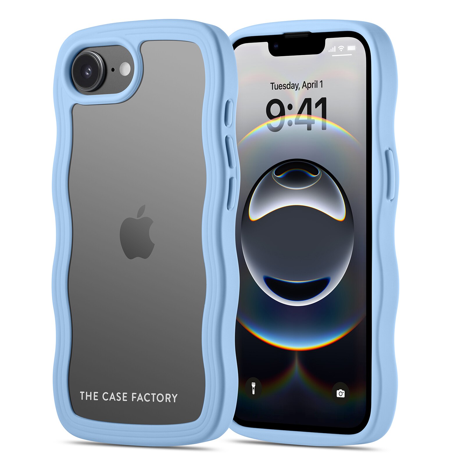 The Wave Case iPhone 16e, Bleu
