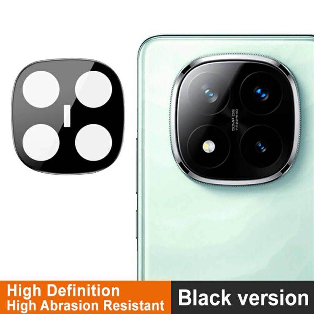 Protecteur de lentille en verre trempé 0,2 mm Xiaomi Redmi Note 14 Pro Plus, Noir