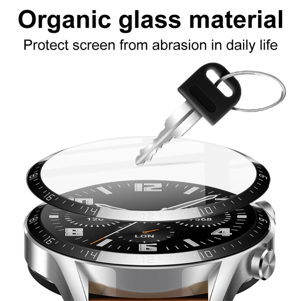 Protecteur d'écran plexiglas Garmin Venu 2 Plus Transparent/Noir