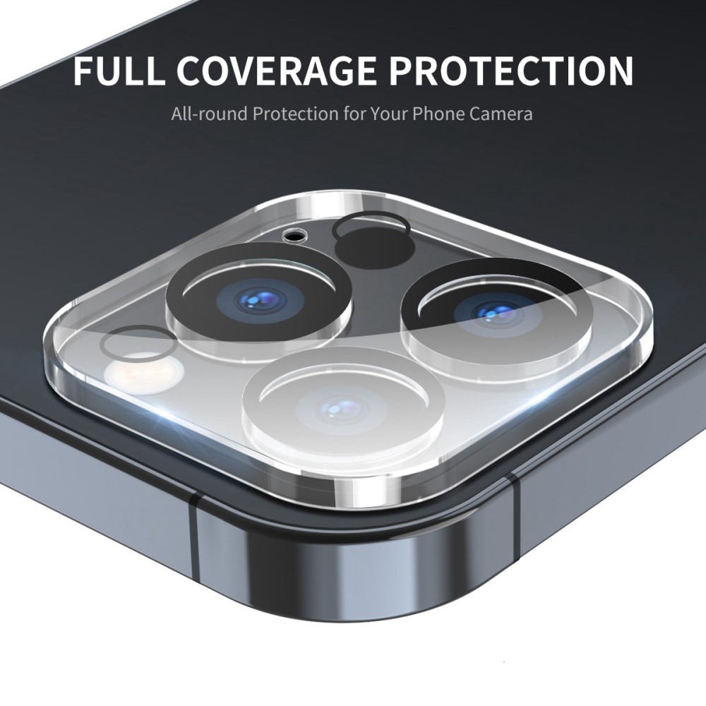 Protecteur d'objectif aluminium verre trempé iPhone 14 Pro Max Transparent