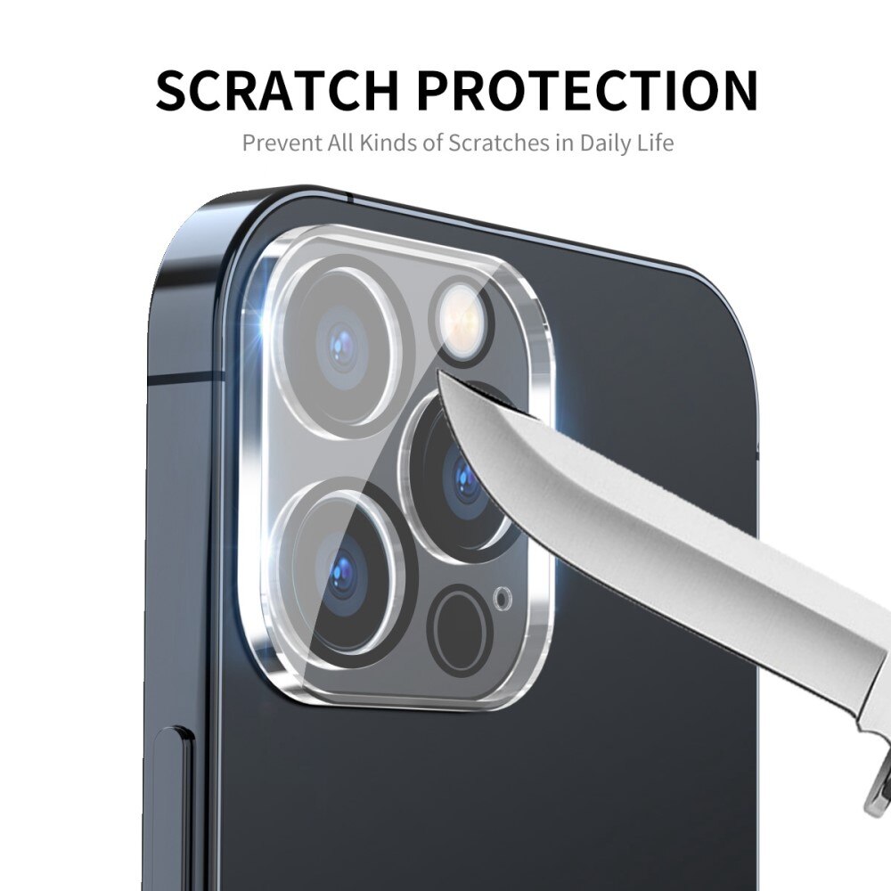 Protecteur d'objectif aluminium verre trempé iPhone 14 Pro Transparent