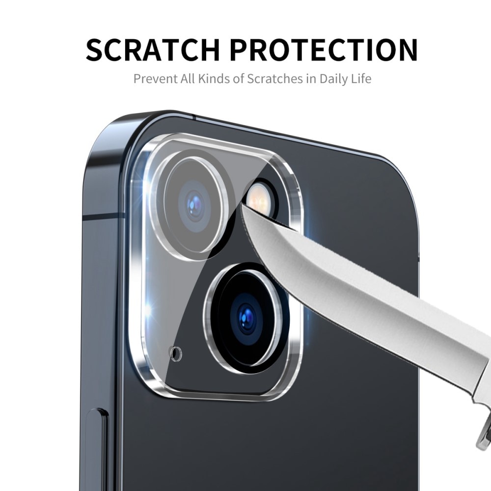 Protecteur d'objectif aluminium verre trempé iPhone 14 Transparent