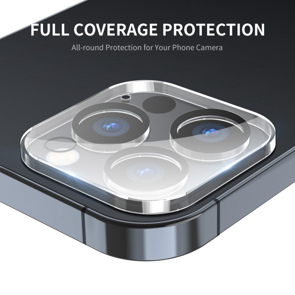 Protecteur d'objectif aluminium verre trempé iPhone 13 Pro Max Transparent