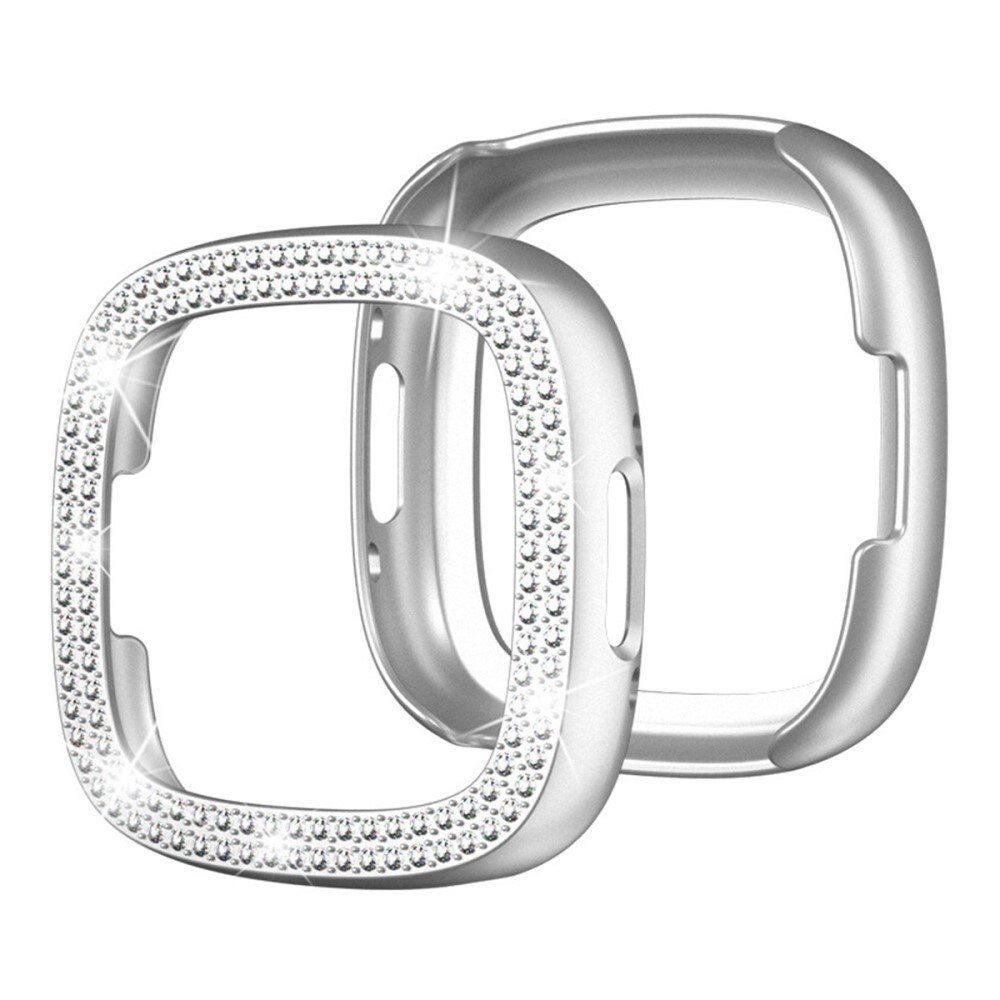 Coque Rhinestone Fitbit Versa 4/Sense 2 Argent