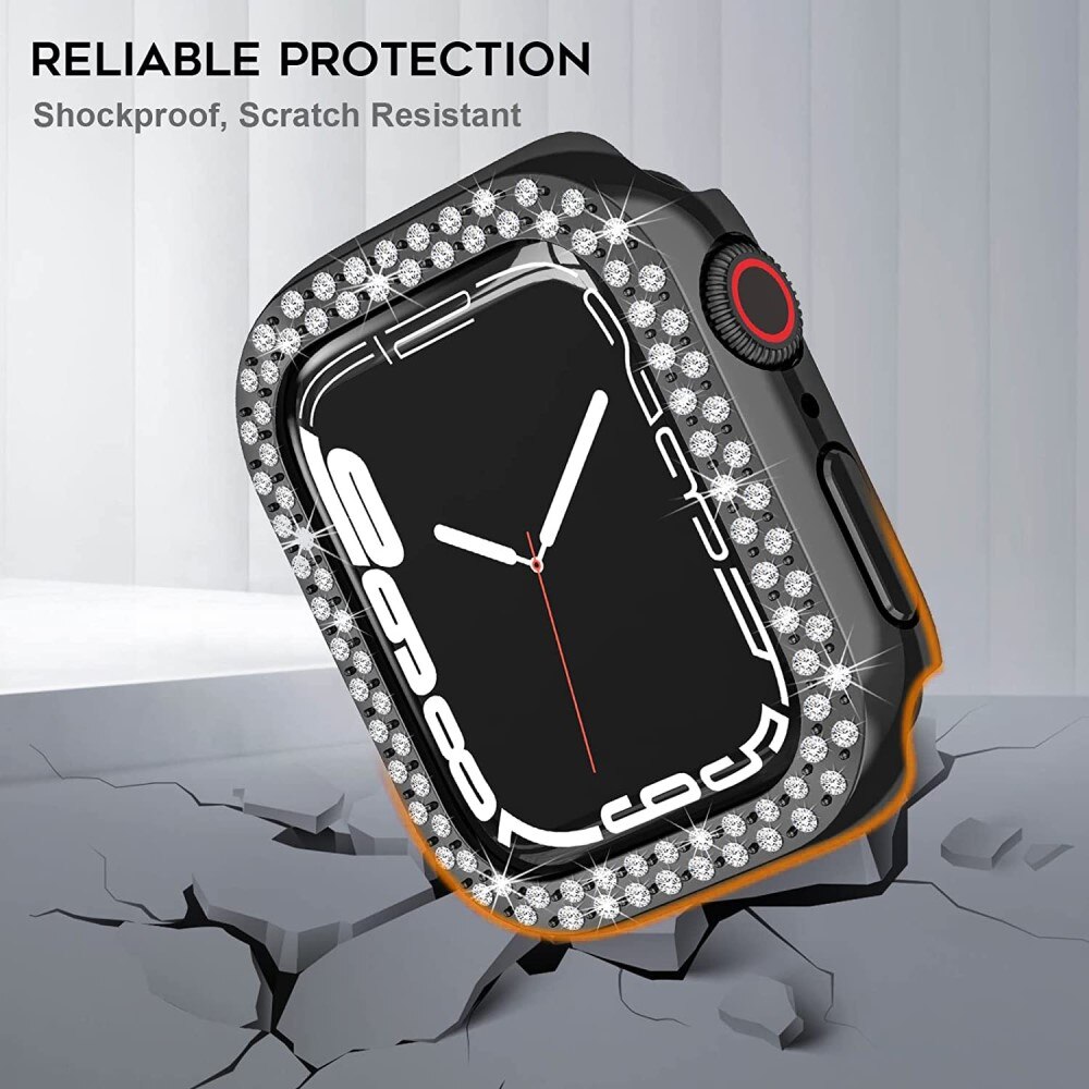 Coque Rhinestone Apple Watch 40mm, noir