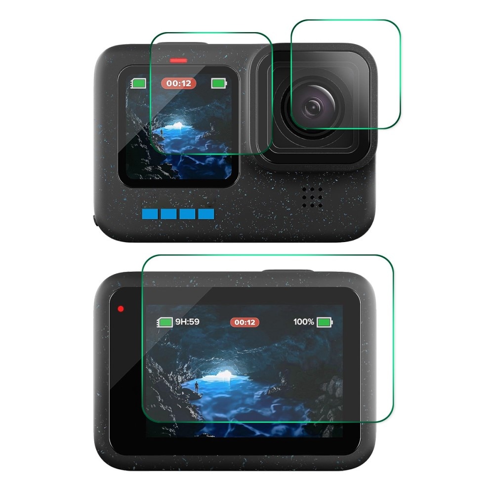 Protecteur d'écran et de caméra verre trempé GoPro Hero12
