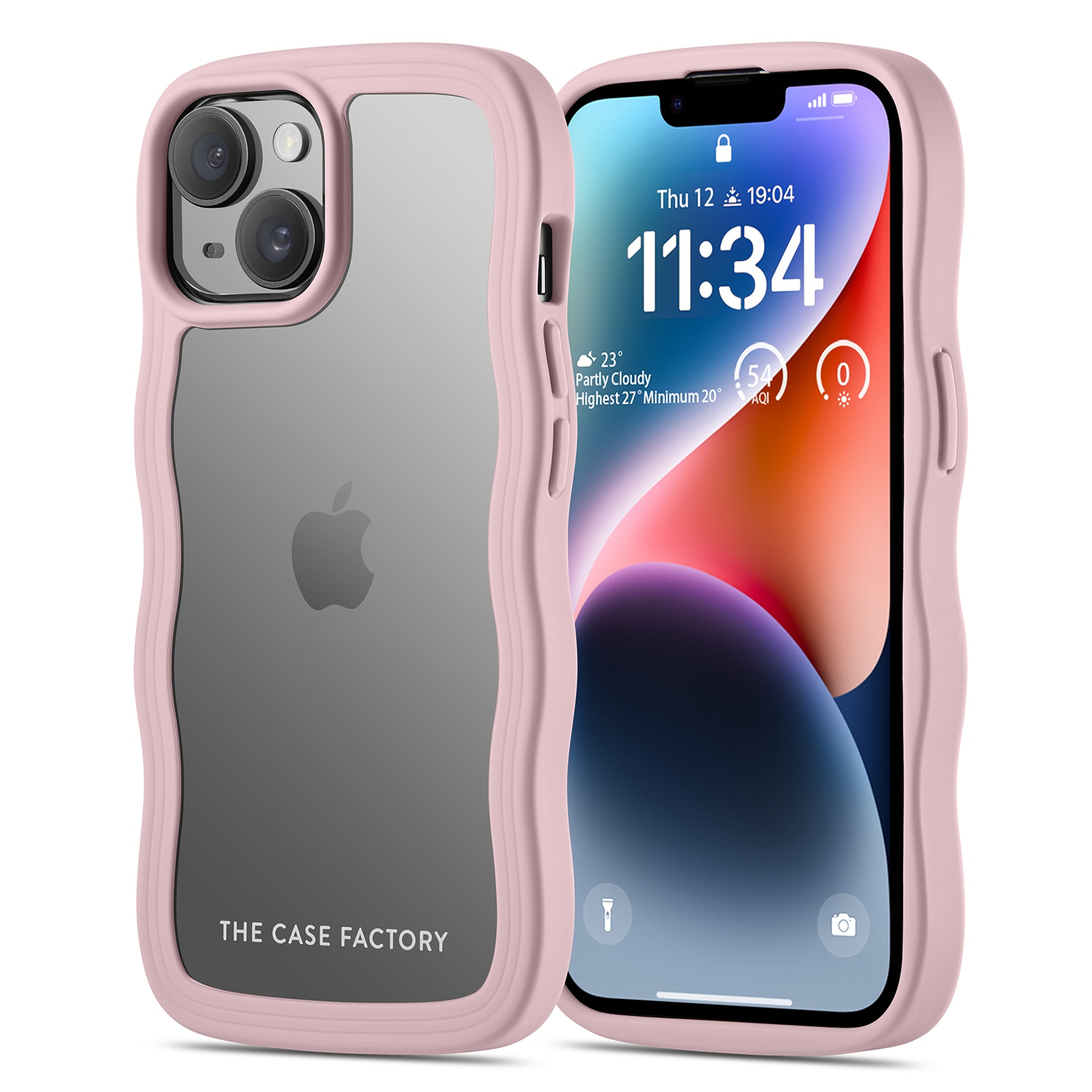 The Wave Case iPhone 15, Rose