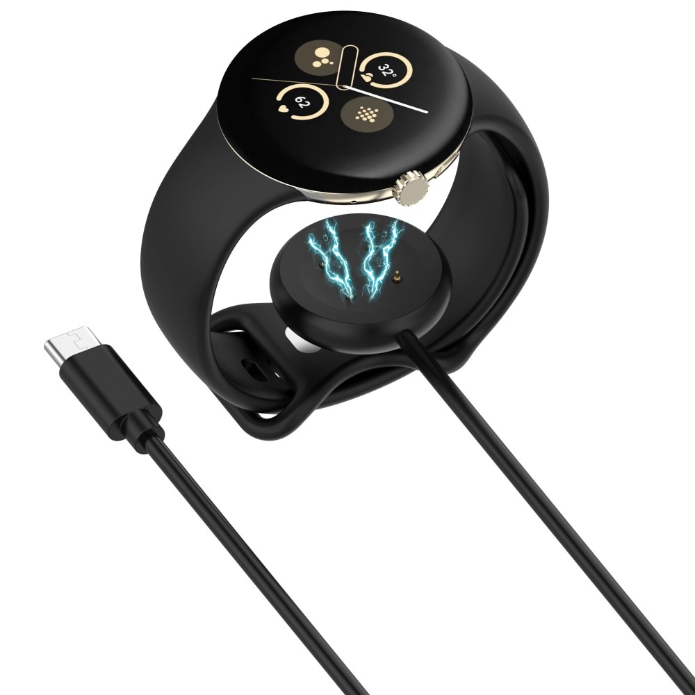 Chargeur Magnétique USB-C pour Google Pixel Watch 2, Noir