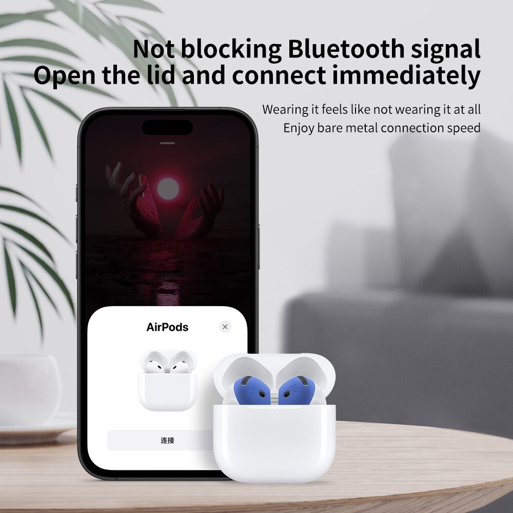 Earpads Silicone Apple AirPods 4, noir