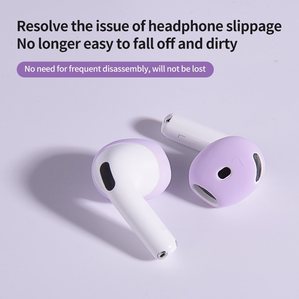 Earpads Silicone Apple AirPods 4, noir