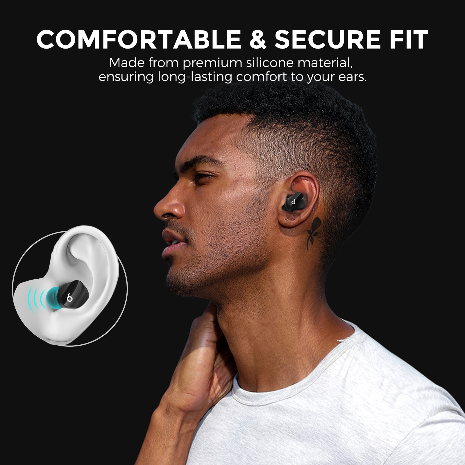 Ear Tips (3-pack) Beats Studio Buds Plus, Noir