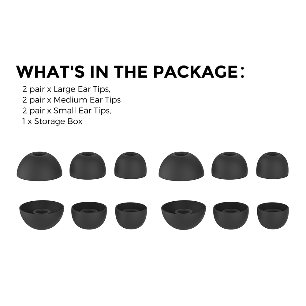 Ear Tips (3-pack) Beats Studio Buds Plus, Noir