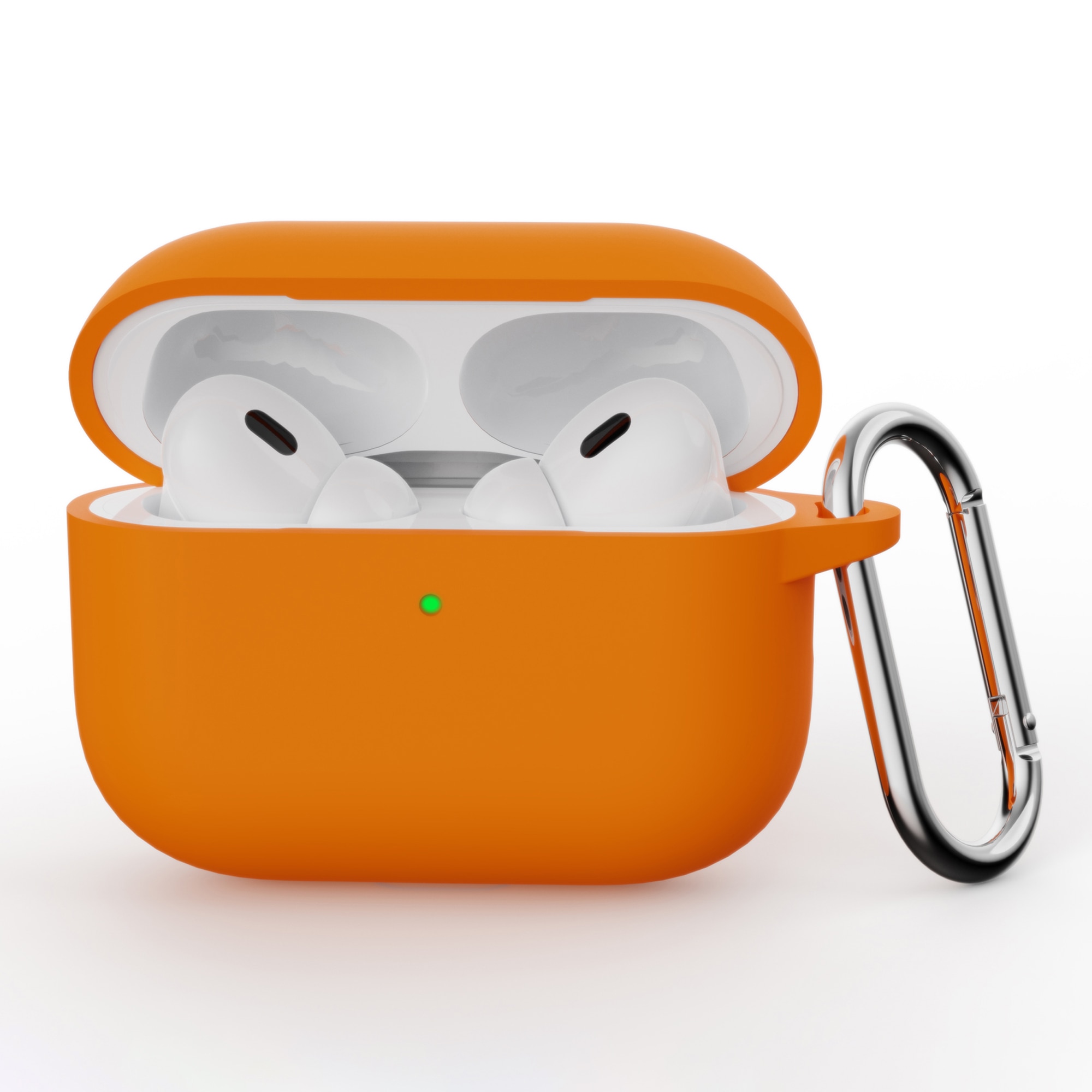 Coque en silicone avec mousqueton Apple AirPods Pro 3, Orange