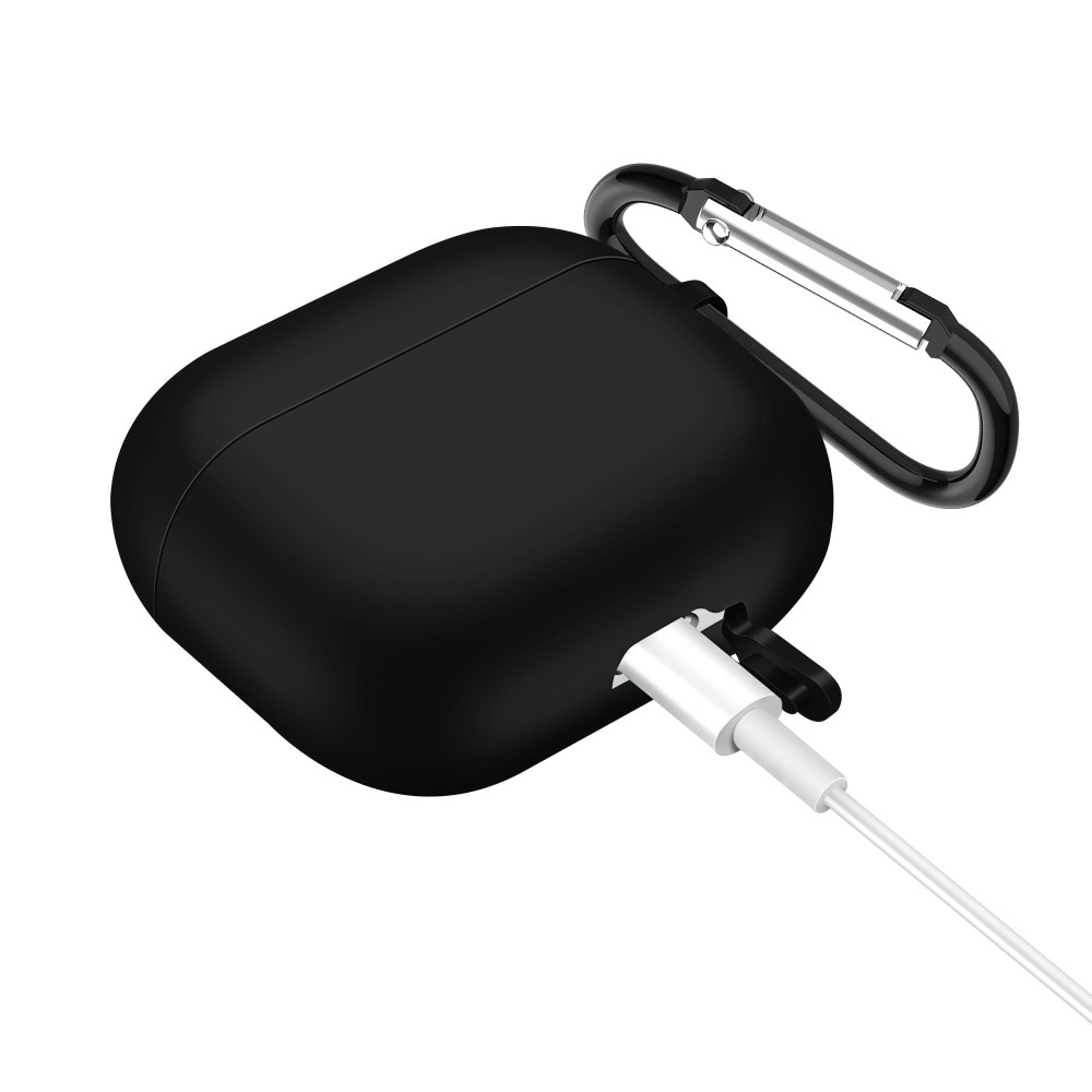 Coque en silicone avec mousqueton AirPods 3 Noir