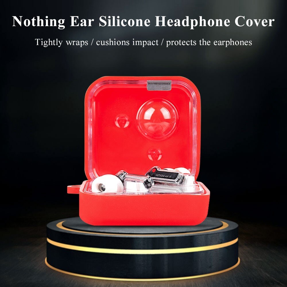 Coque en silicone avec mousqueton Nothing Ear (1) Noir